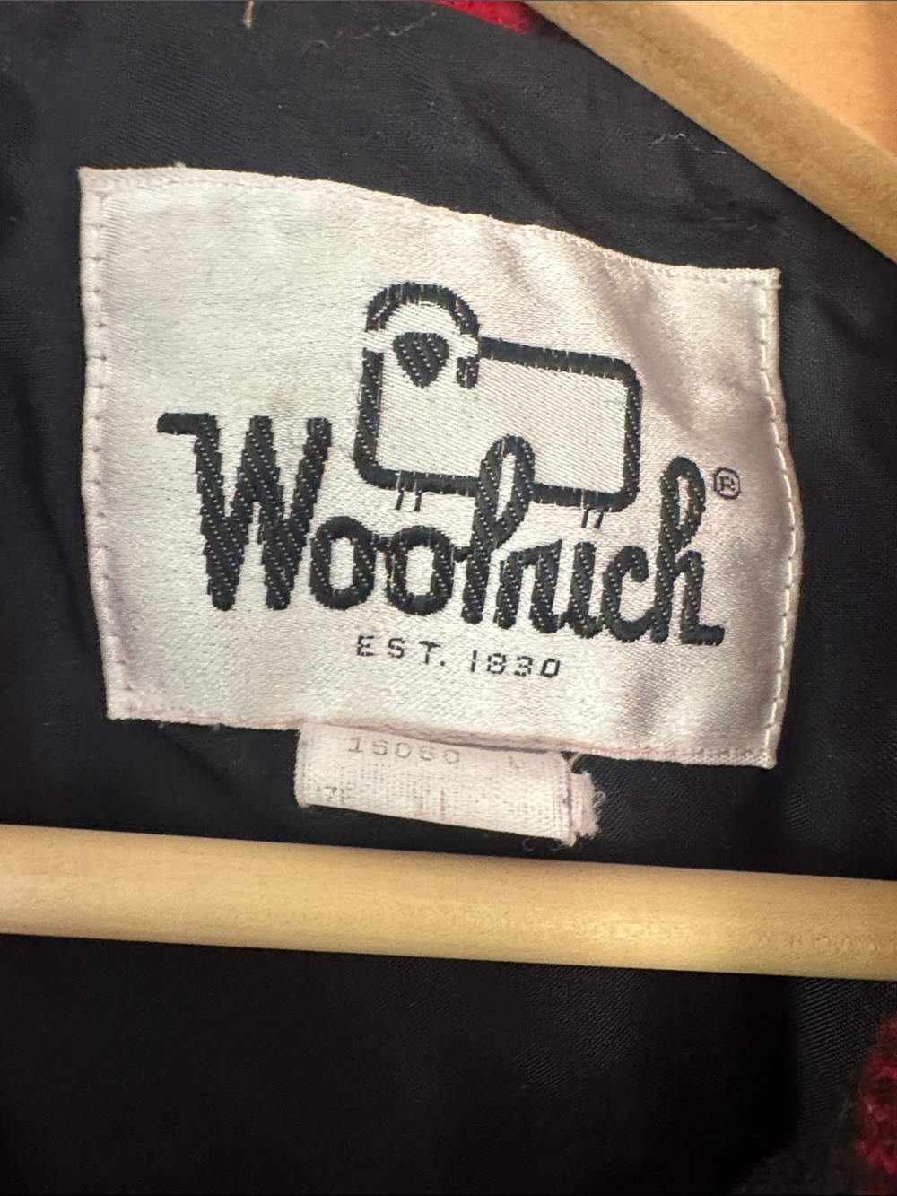 Vintage WOOLRICH Red & Black Buffalo Plaid WOOL Blend Zip-Up Jacket - Picture 3 of 8
